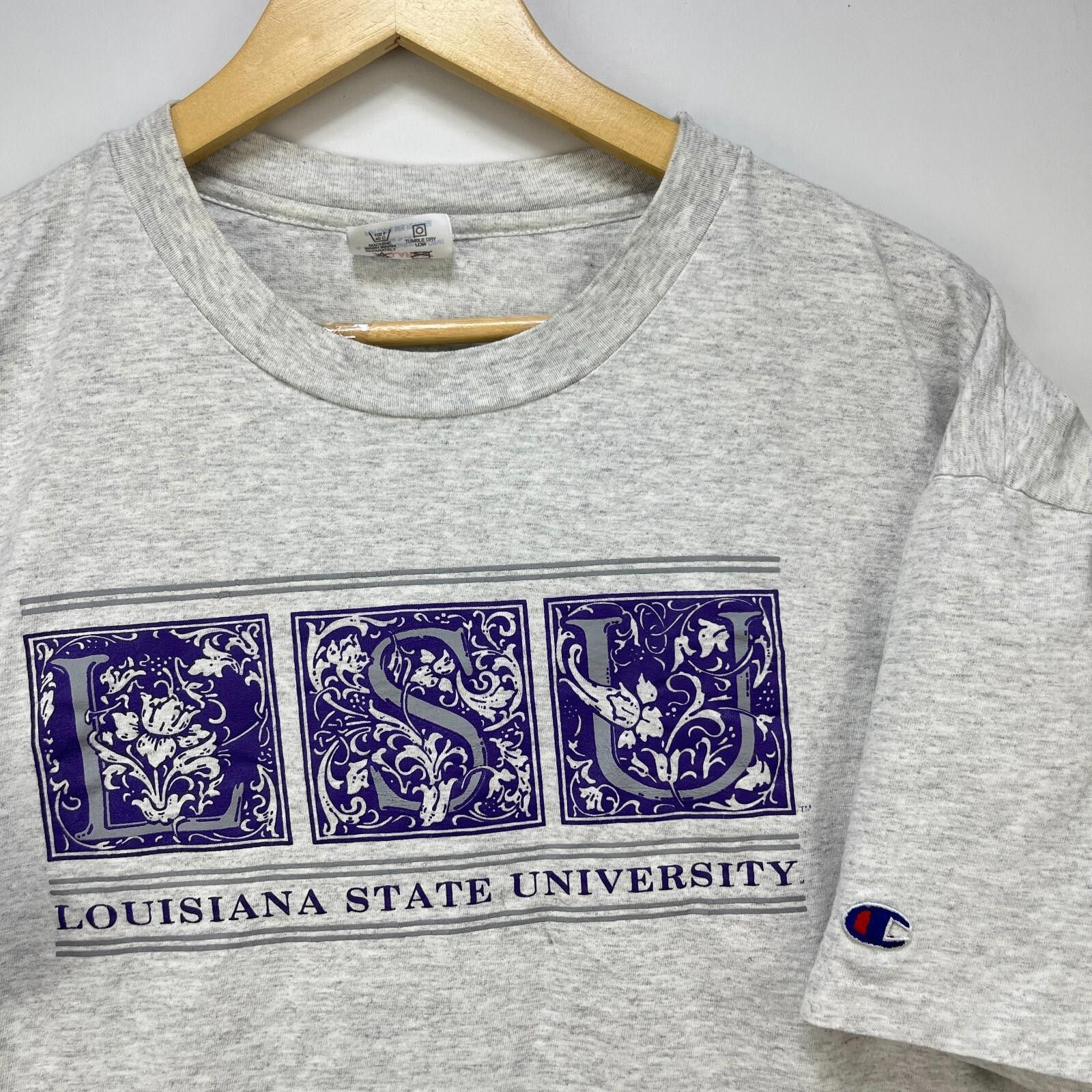 Champion Vintage 90s Louisiana State University T Shirt 2XL LSU Size ONE SIZE - 2 Thumbnail