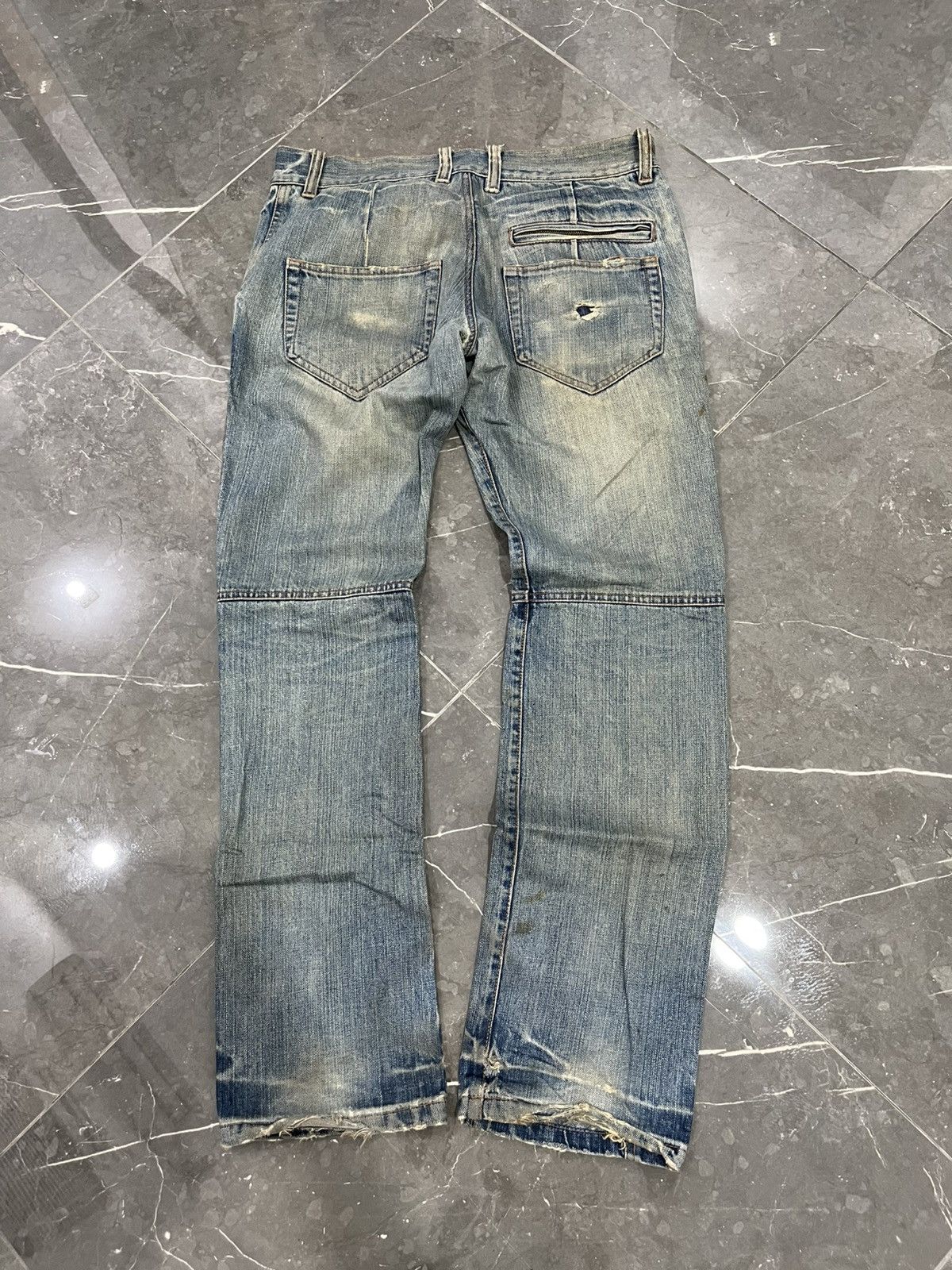 Japanese Brand Garage blue distressed jeans kapital styled Size US 33 - 2 Thumbnail