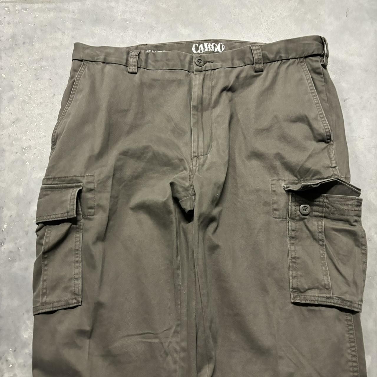 Japanese Brand × Vintage Crazy Vintage Y2K/2000s Baggy Brown Skater Cargo Pants! Size US 38 / EU 54 - 5 Thumbnail
