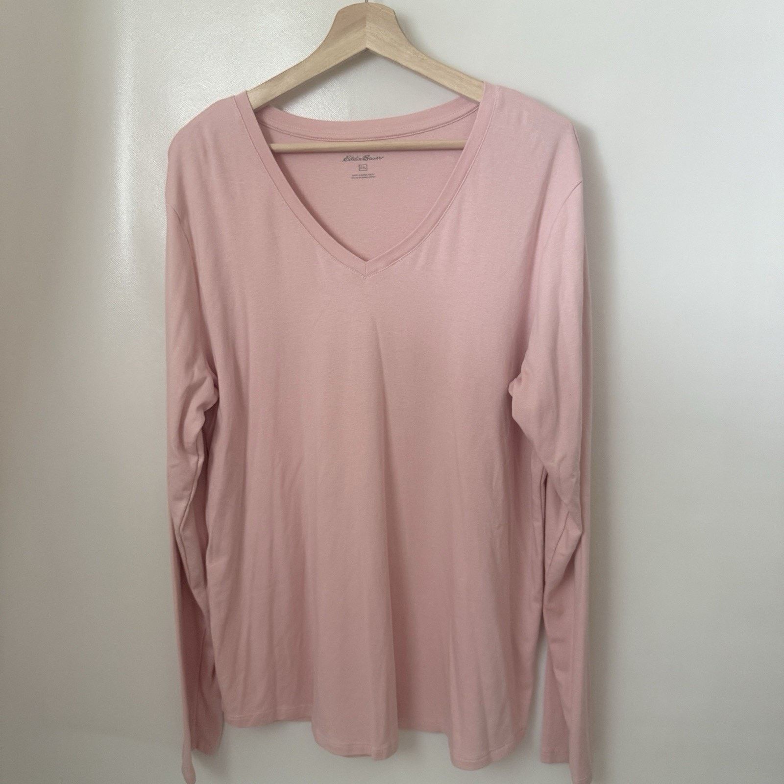 Eddie Bauer Eddie Bauer Cotton Modal Long Short Sleeve Purple Pink Tees Size XXL / US 16-18 / IT 52-54 - 2 Thumbnail