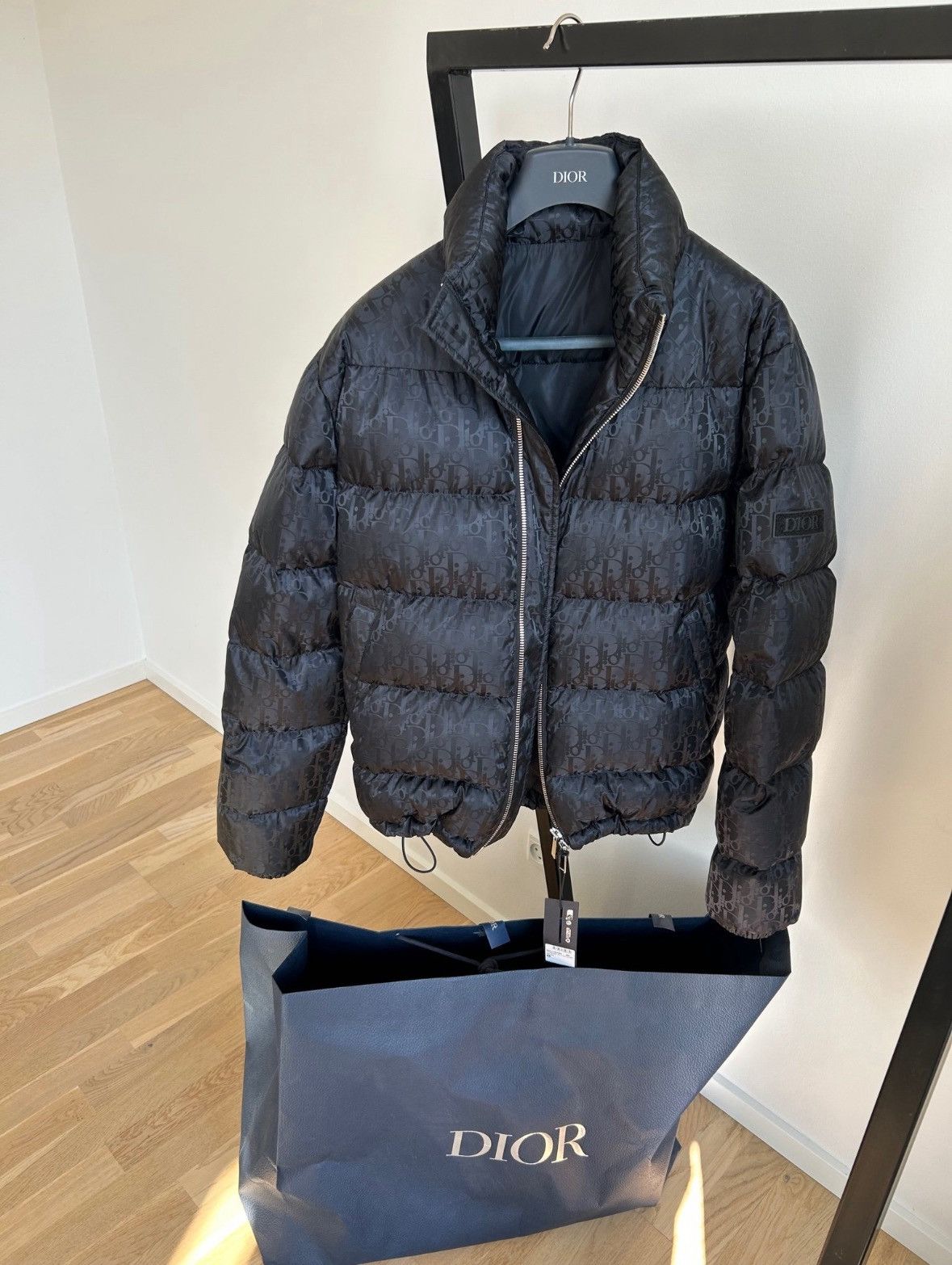 Dior Dior Oblique Down Jacket Black Nylon Jacquard Size US M / EU 48-50 / 2 - 5 Thumbnail