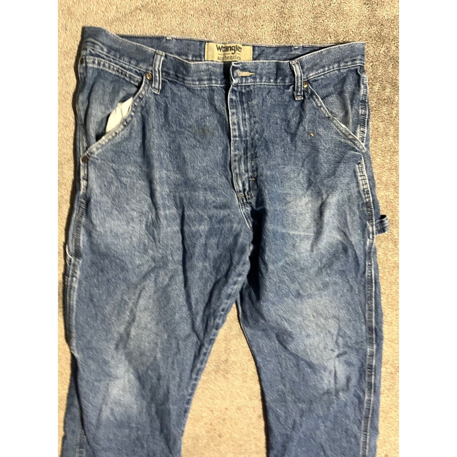 Wrangler Wrangler Carpenter Pants Men's 36x29 Straight Leg Utility Blue Size US 36 / EU 52 - 2 Thumbnail