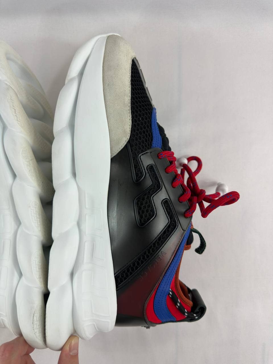 Versace Versace Chain Reaction Red Blue Black Sneakers Size US 11 / EU 44 - 14 Thumbnail