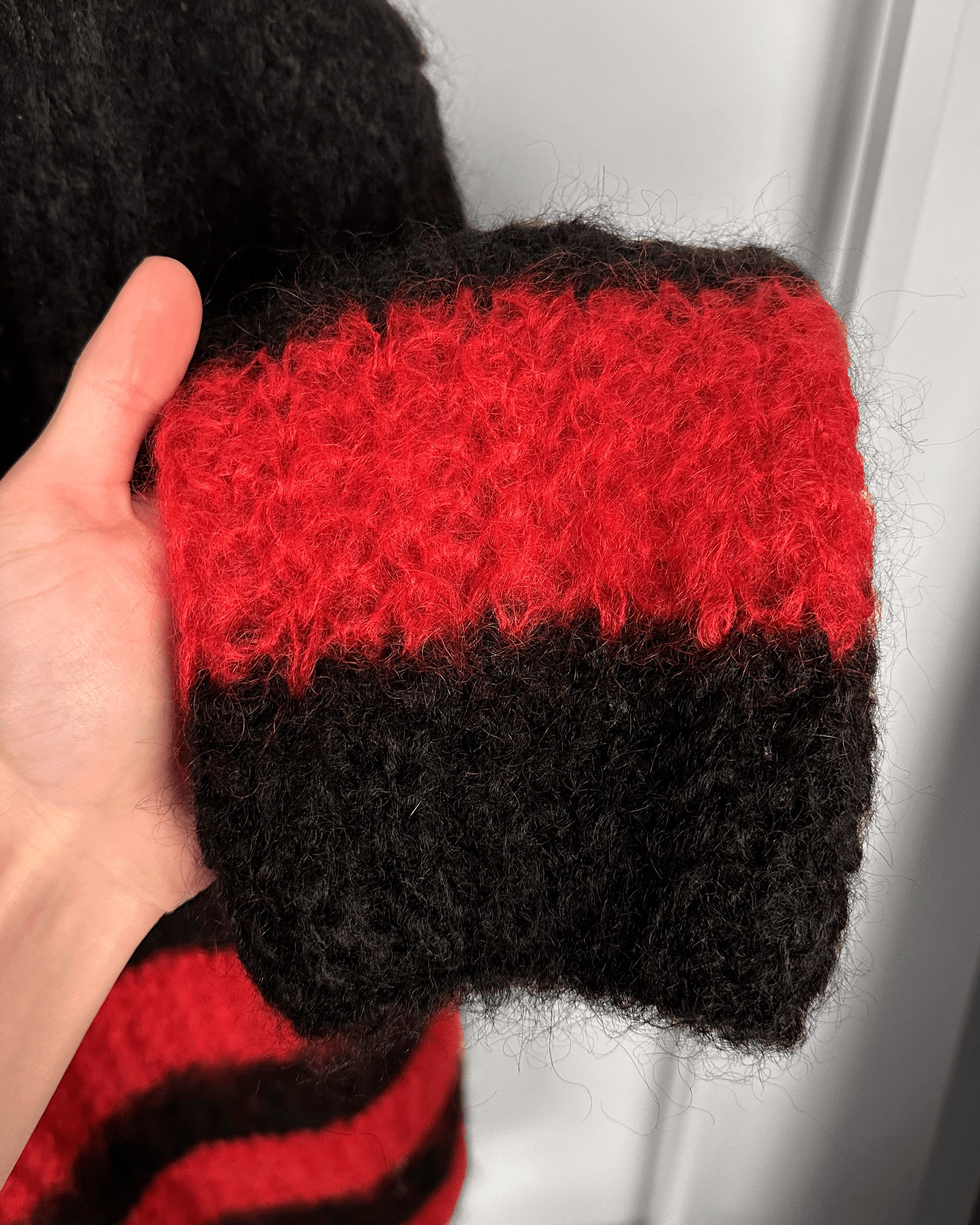 Hedi Slimane × Saint Laurent Paris Saint Laurent Paris Striped Mohair Knitted Sweater Size US L / EU 52-54 / 3 - 6 Thumbnail