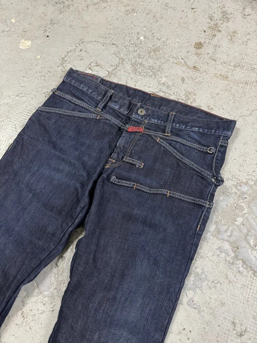 Designer × Marithe + Francois Girbaud × Vintage 2000s Marithé + François Girbaud Navy Brut Denim Jeans Size US 32 / EU 48 - 7 Thumbnail