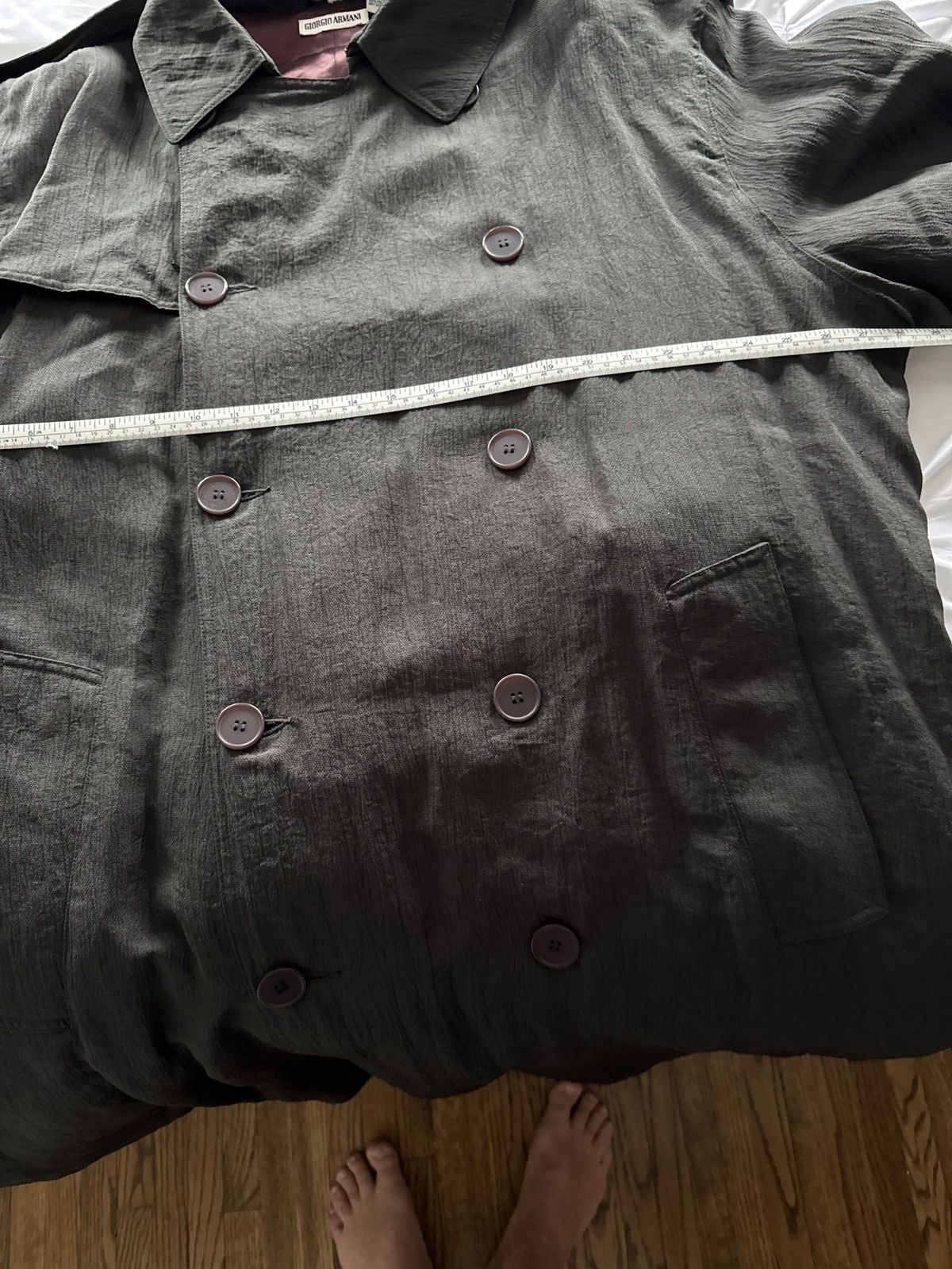 Giorgio Armani Giorgio Armani Double Breasted Coat Size US XXL / EU 58 / 5 - 2 Thumbnail