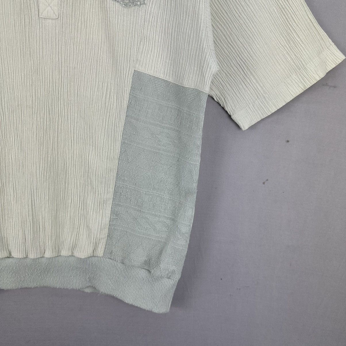 Japanese Brand Vintage 80's Pleated Polo Shirt Short Sleeve by Mon Ma Mes Size US M / EU 48-50 / 2 - 3 Thumbnail