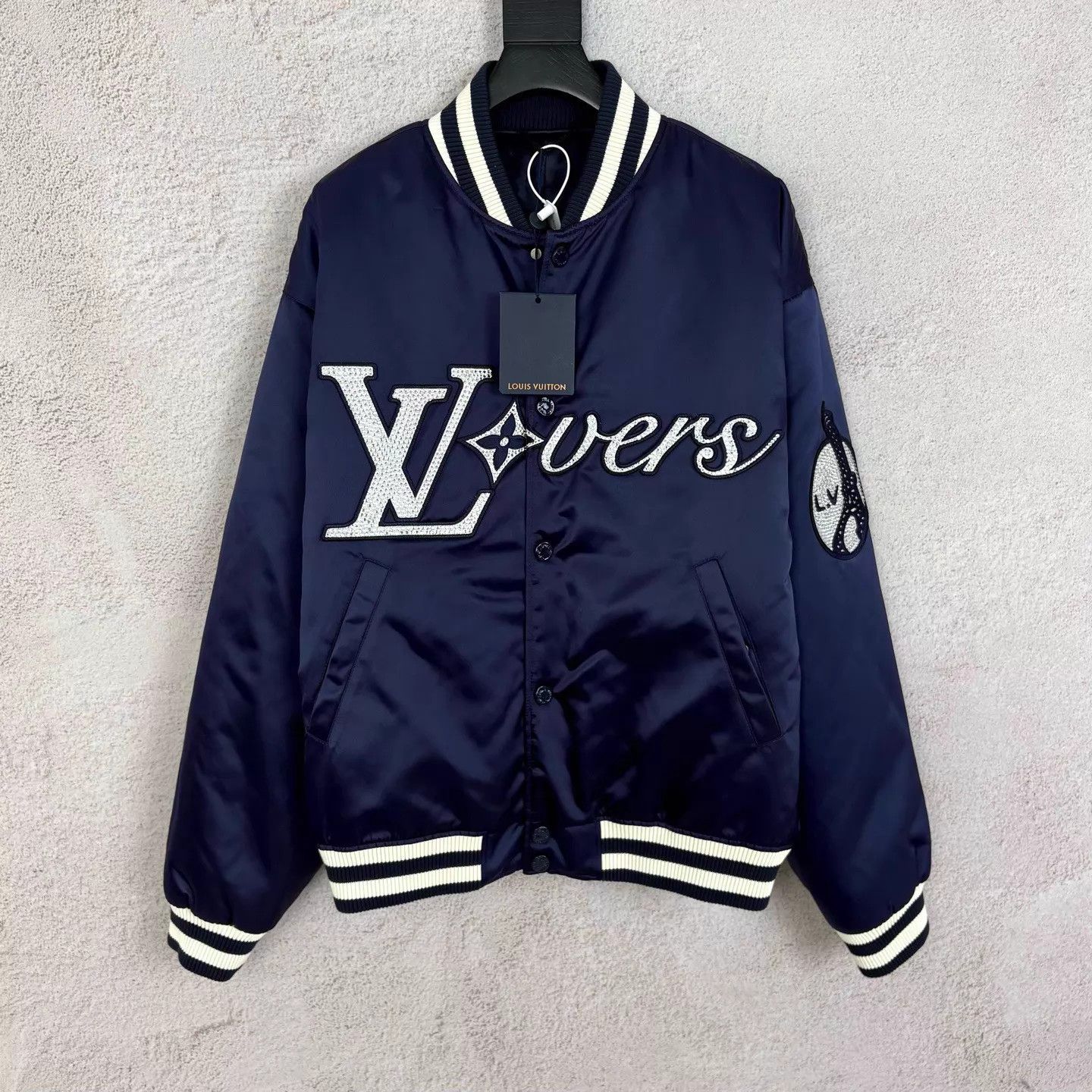 Louis Vuitton LV Rhinestone Logo Baseball Jacket New With Tags 50 Size US M / EU 48-50 / 2 - 1 Thumbnail