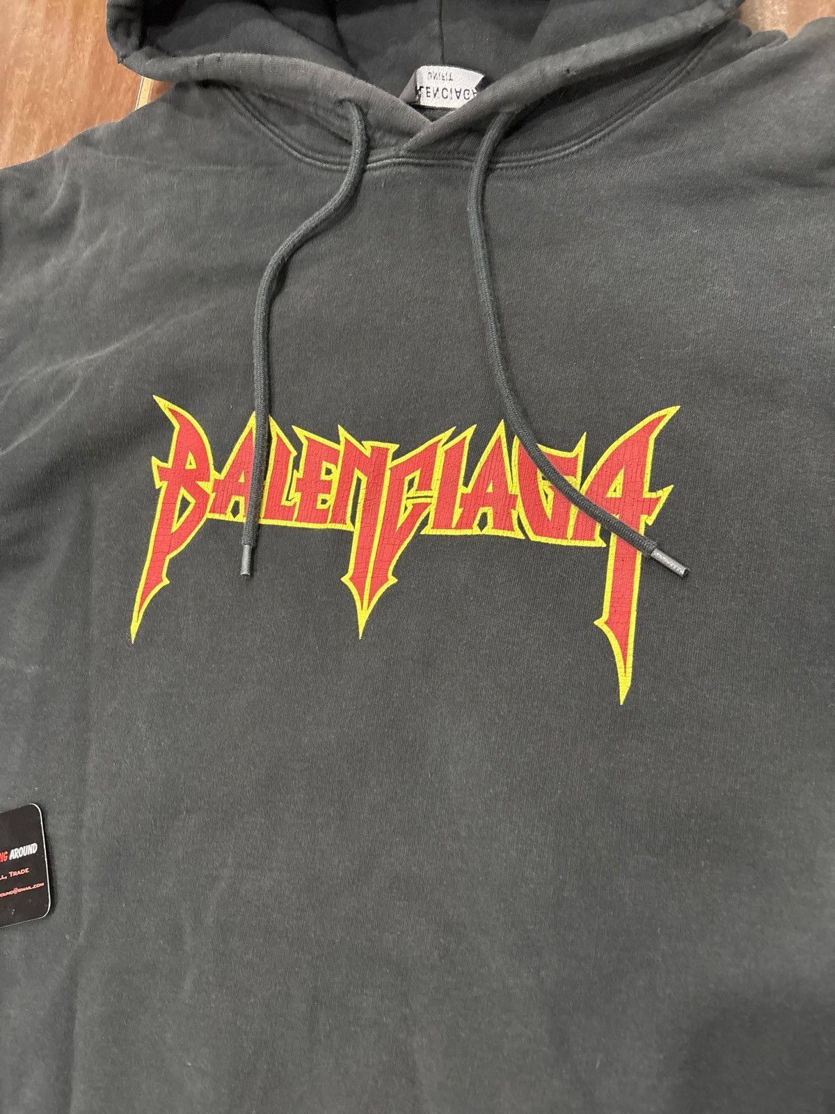 Balenciaga LIGHT USE Balenciaga Metal Logo Hoodie Black SZ S/Fits Big Size US S / EU 44-46 / 1 - 2 Thumbnail