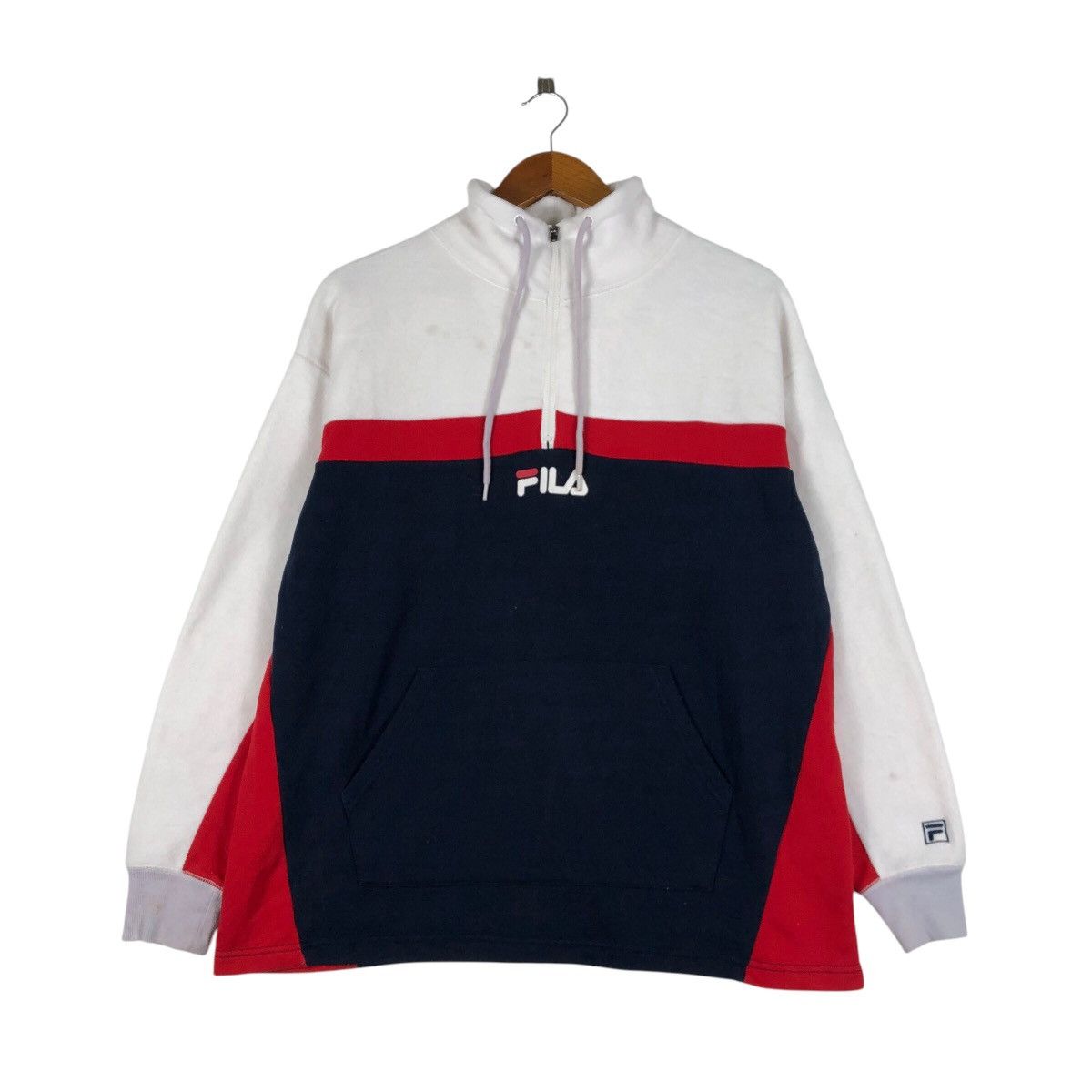 Fila FILA Biella Italia Tricolor Half Zipper Sweatshirt Size US L / EU 52-54 / 3 - 1 Thumbnail