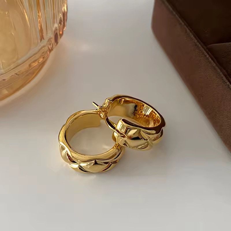 Sterling Silver 925 Sterling Silver Needle Micropaved Hoop Earrings Size ONE SIZE - 1 Thumbnail
