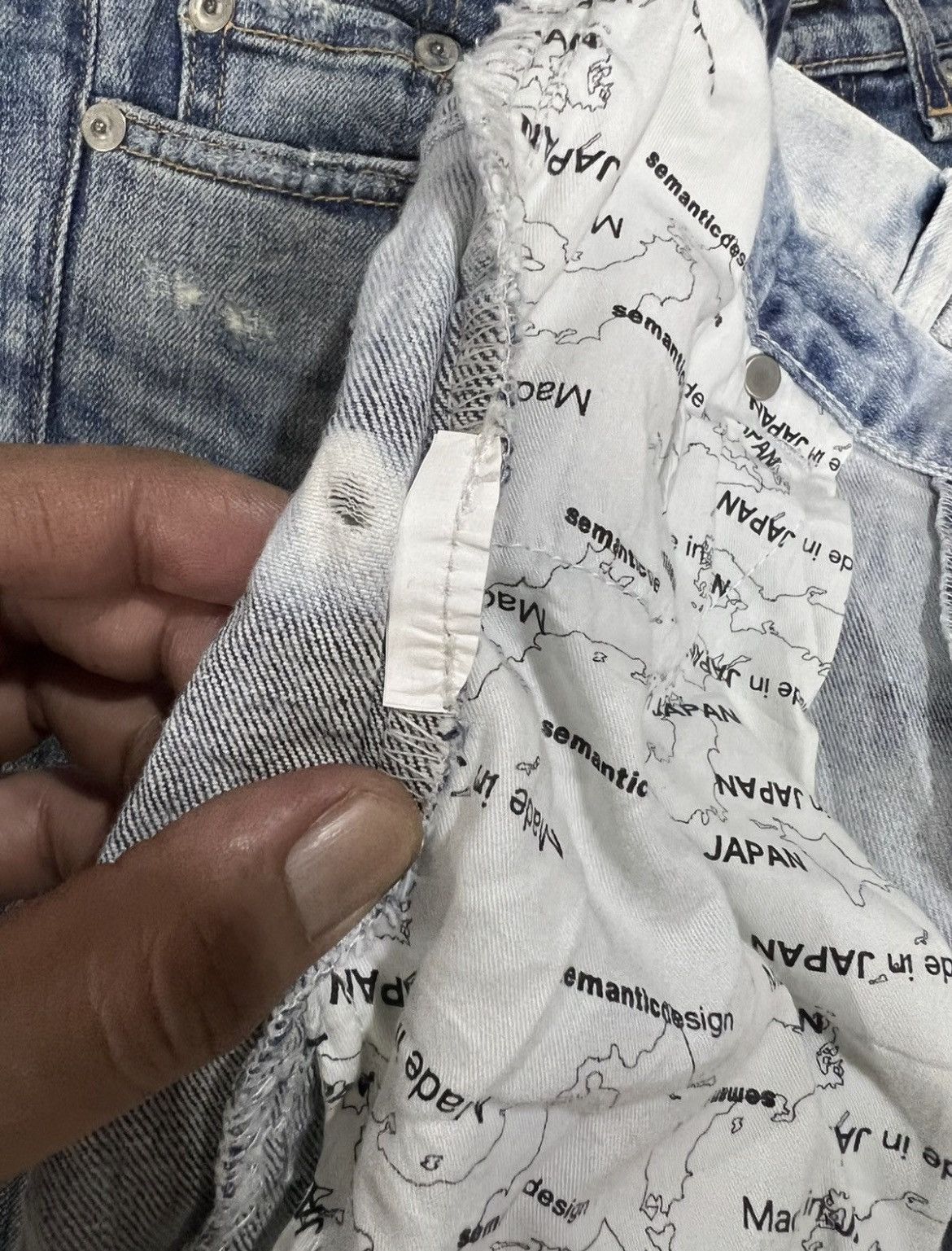 semanticdesign 🔥Semantic Design Stretch Distressed Denim Size US 29 - 17 Thumbnail