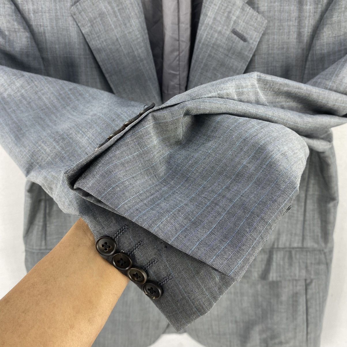 Burberry Burberry London Classic Grey Wool Blazer Jacket Size US L / EU 52-54 / 3 - 10 Thumbnail