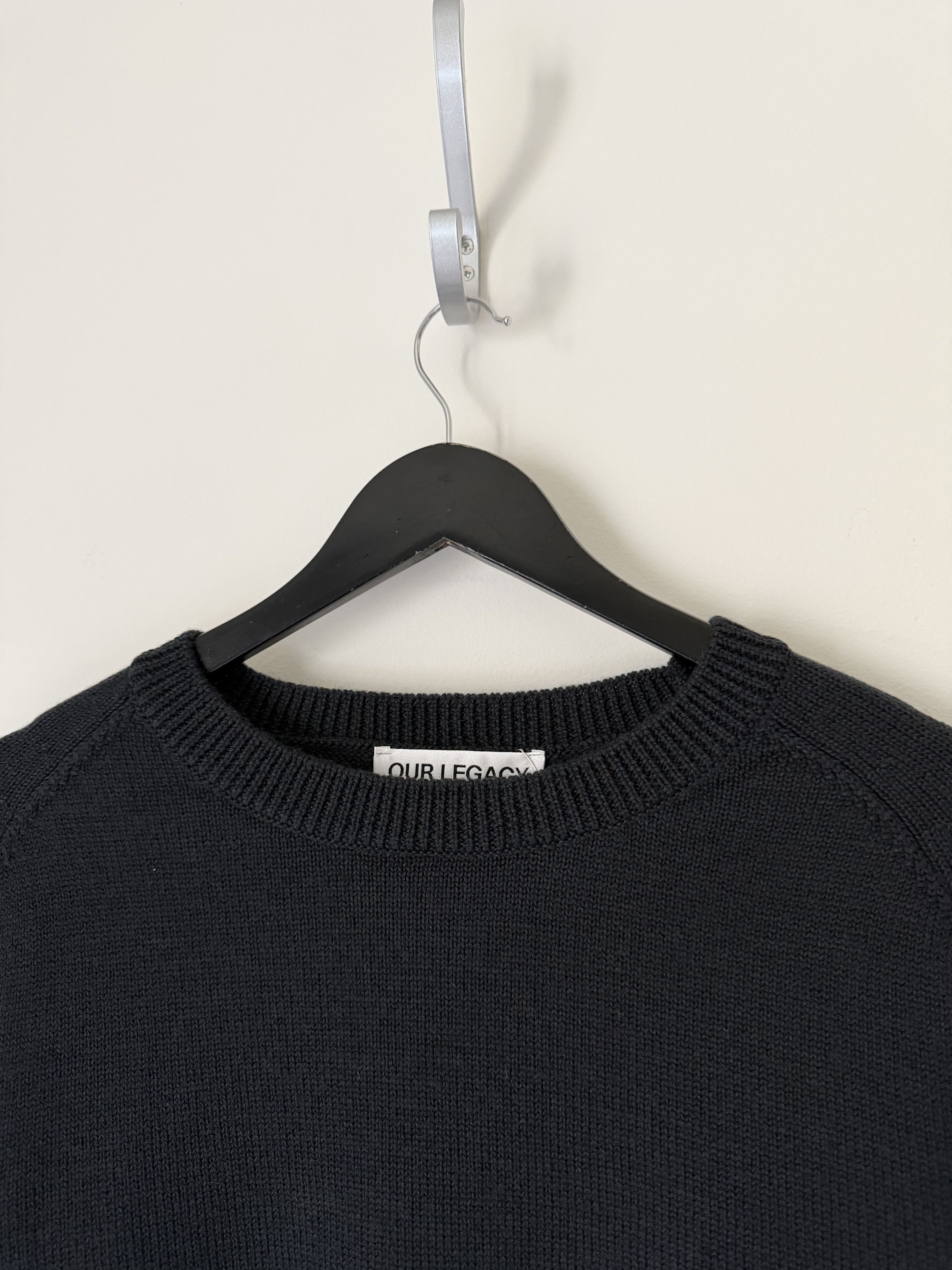 Our Legacy Our Legacy True Roundneck Sweater in Off Black Rustic Merino Size US XXL / EU 58 / 5 - 2 Thumbnail