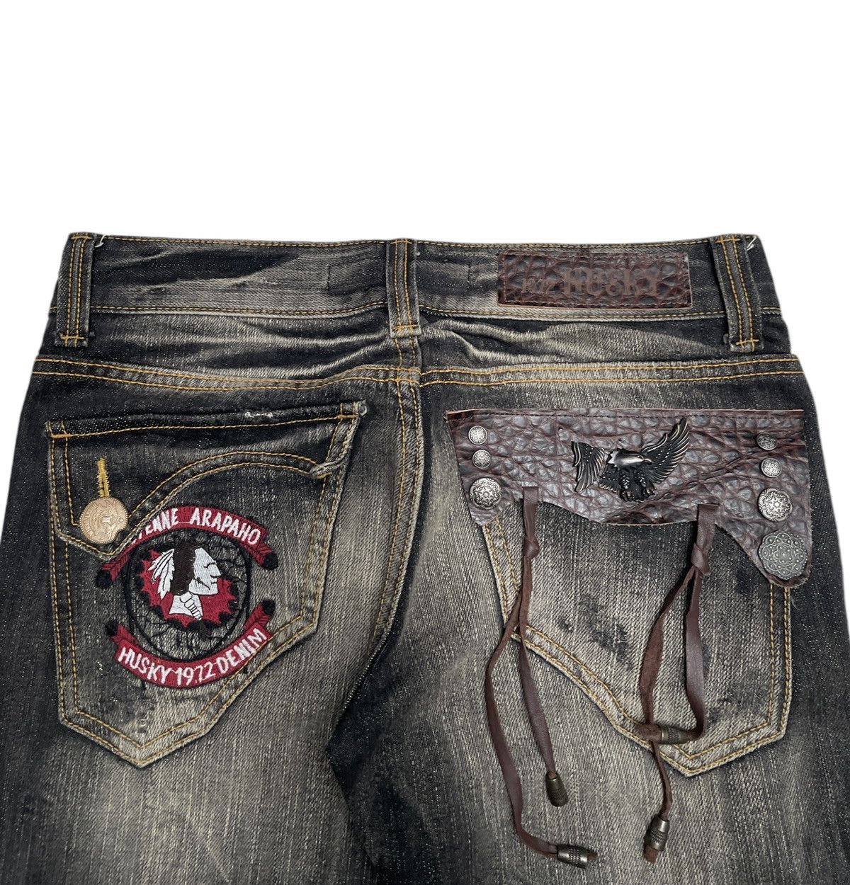 If Six Was Nine Rare Design Vintage Japanese Brand Husky Flared Jeans 2000s Size US 28 / EU 44 - 4 Thumbnail