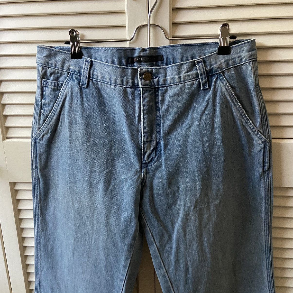 Marc Jacobs Marc Jacobs Wide Leg Bootcut Blue Denim Jeans Pants Size 34 Size US 34 / EU 50 - 9 Thumbnail
