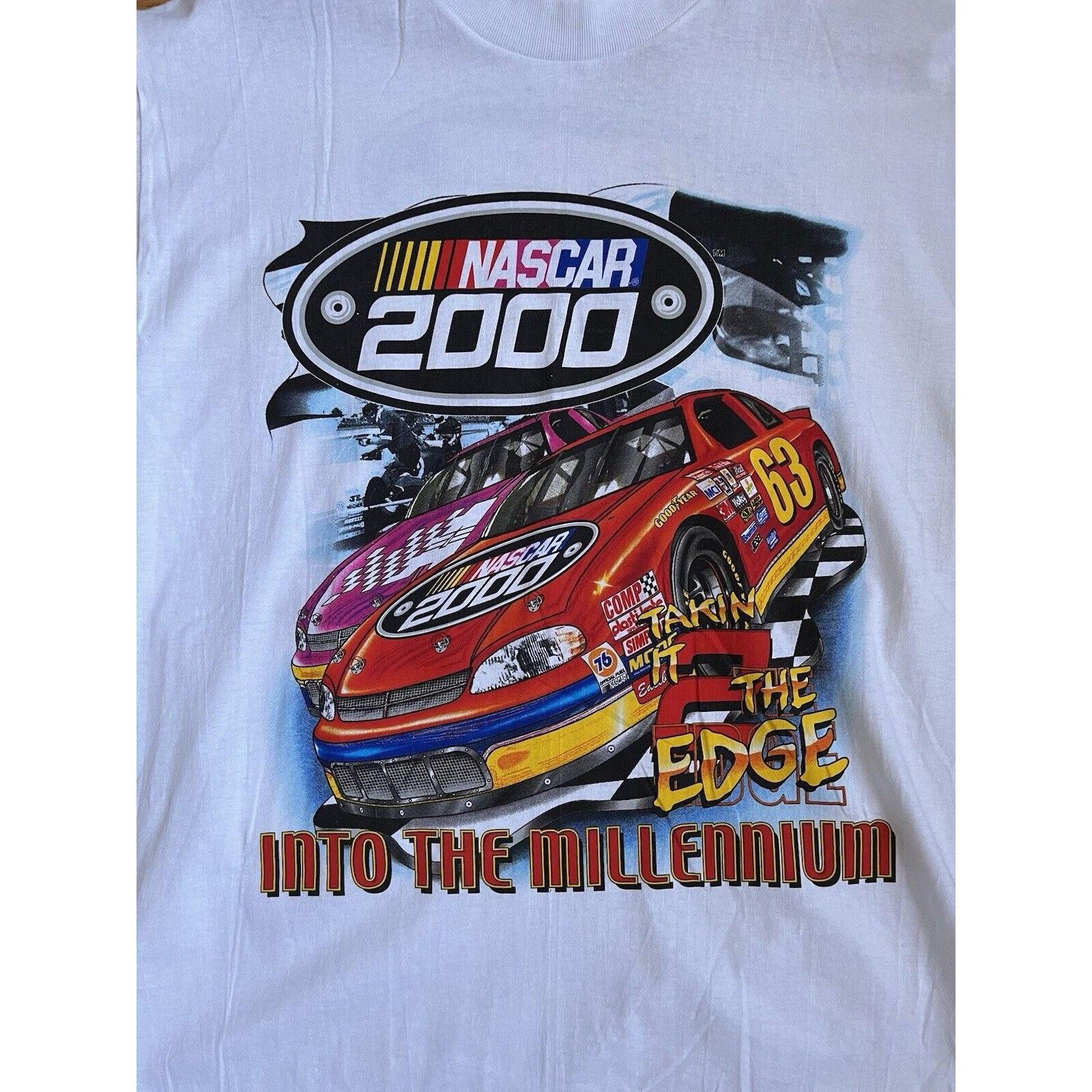 NASCAR VINTAGE NASCAR RACING MILLENNIUM 2000 90S Y2K GRAPHIC TEE Size US L / EU 52-54 / 3 - 3 Thumbnail