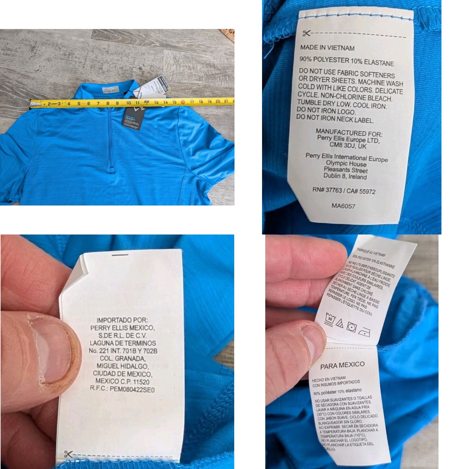 Callaway CALLAWAY NWT Weather Series Opti-Dry Top SZ L Blue WMN Golf Shirt Quarter Zip Size L / US 10 / IT 46 - 9 Thumbnail
