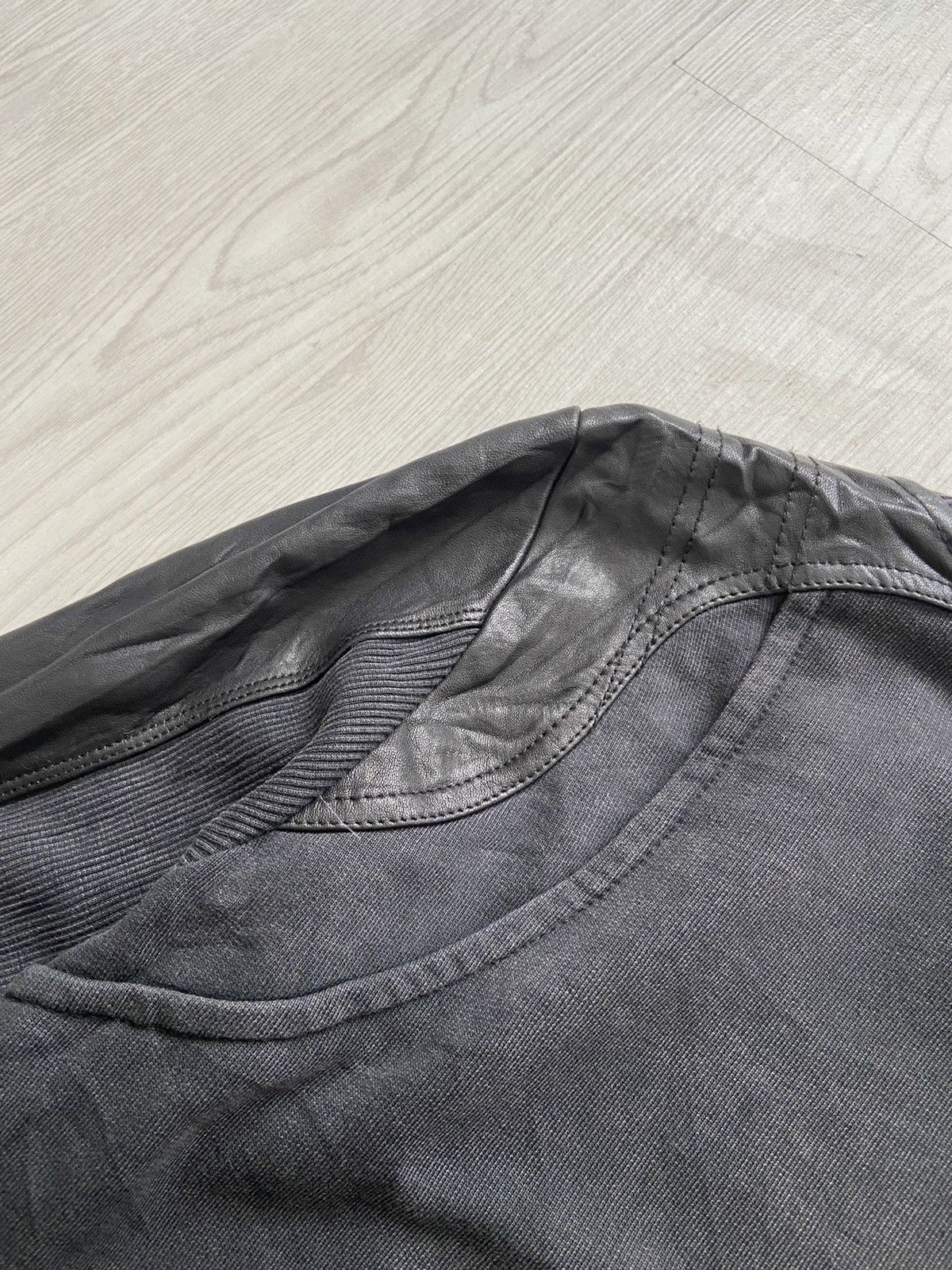 Diesel × Diesel Black Gold Vintage Diesel Lambskin Hybrid Zipper Dress Sweatshirt Size M / US 6-8 / IT 42-44 - 11 Thumbnail