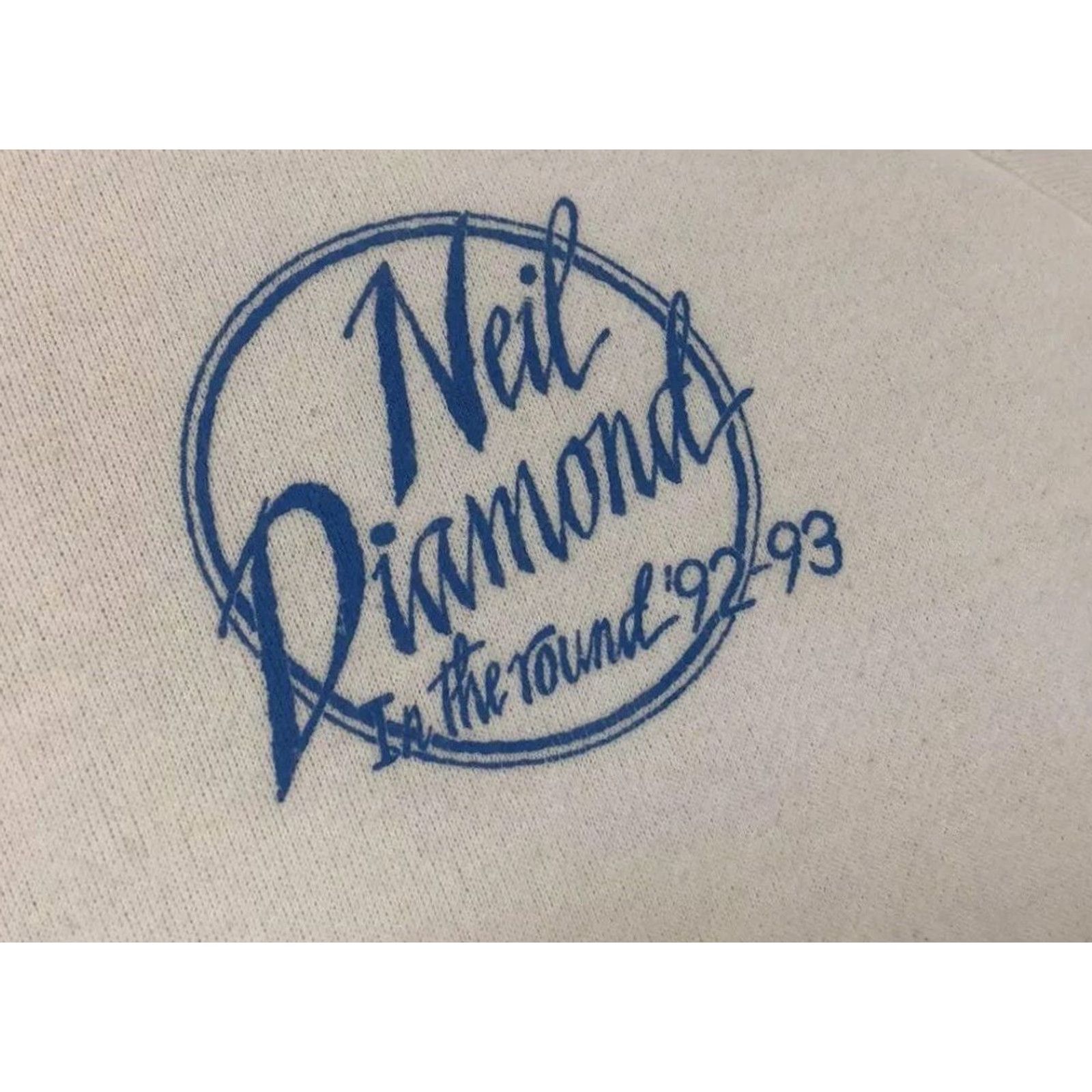 Vintage VINTAGE 90s Neil Diamond Tour Sweatshirt White XL Mens 50/50 USA Made Size US XL / EU 56 / 4 - 4 Thumbnail