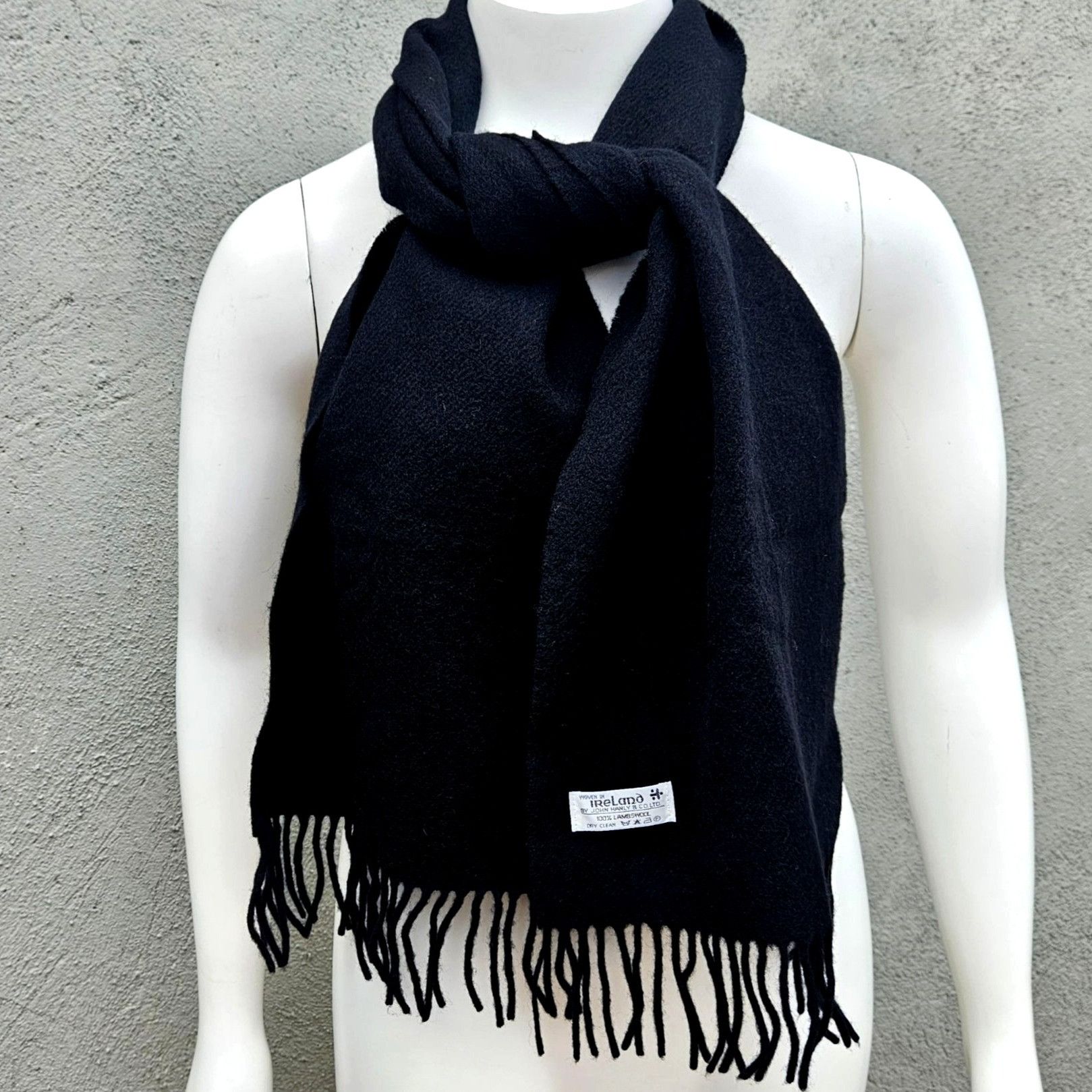 Other Irish Lambswool Black Shawl 72 x 12 Inches John Hanley Size ONE SIZE - 1 Thumbnail