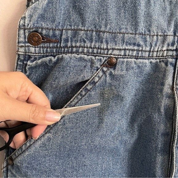 Guess Vintage Guess Straight Leg Denim Bib Overalls - XS/S Size 28" / US 6 / IT 42 - 7 Thumbnail