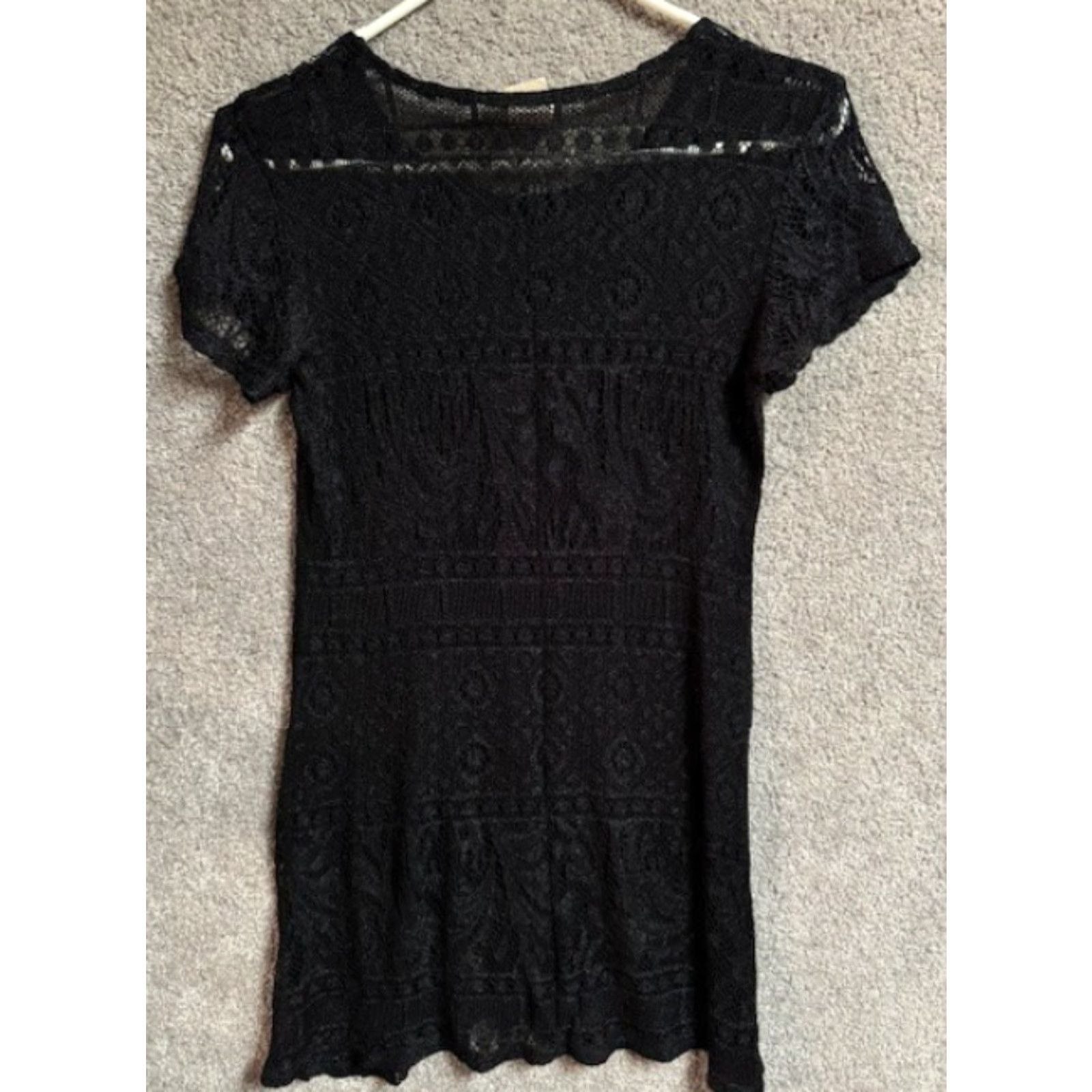 Vintage Brentwood Tunic Blouse Womens M Lace Boho Whimsigoth Grunge Vintage 90s USA Blouse M Black Lace Boho USA 80s 90s Womens Brentwood Tunic Blouse Size M / US 6-8 / IT 42-44 - 2 Thumbnail