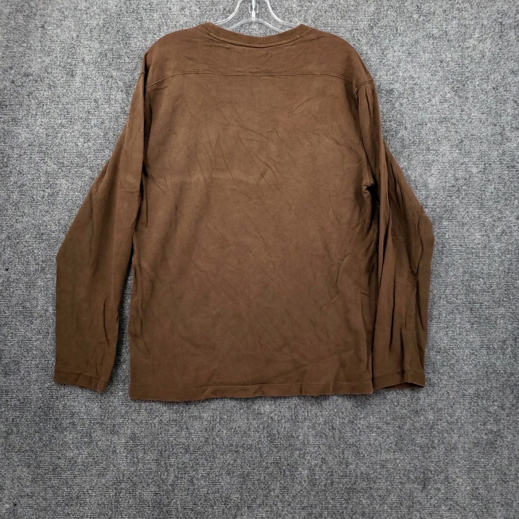 Old Navy Old Navy Mens M Medium Brown Surplus T-Shirt Long Sleeve Crew Neck Shirt Regular Fit Size US M / EU 48-50 / 2 - 2 Thumbnail