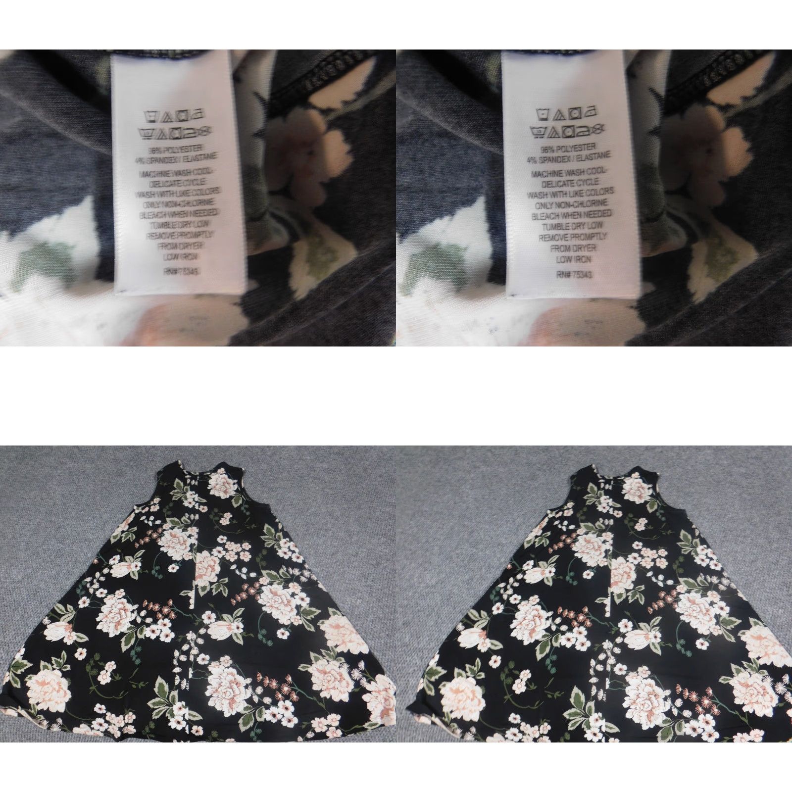 Nicole Miller Nicole Miller dress xs black Floral womens A-line stretch Knee Length Lined Polyest­er Spandex Knit Casual Summer Size XS / US 0-2 / IT 36-38 - 8 Thumbnail