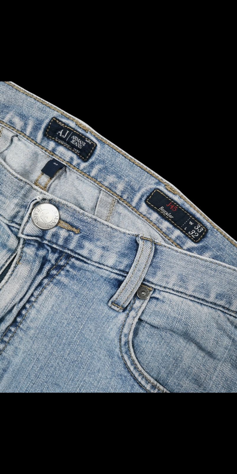Armani Aj armani light wash denim jeans distressed Size US 34 / EU 50 - 8 Thumbnail