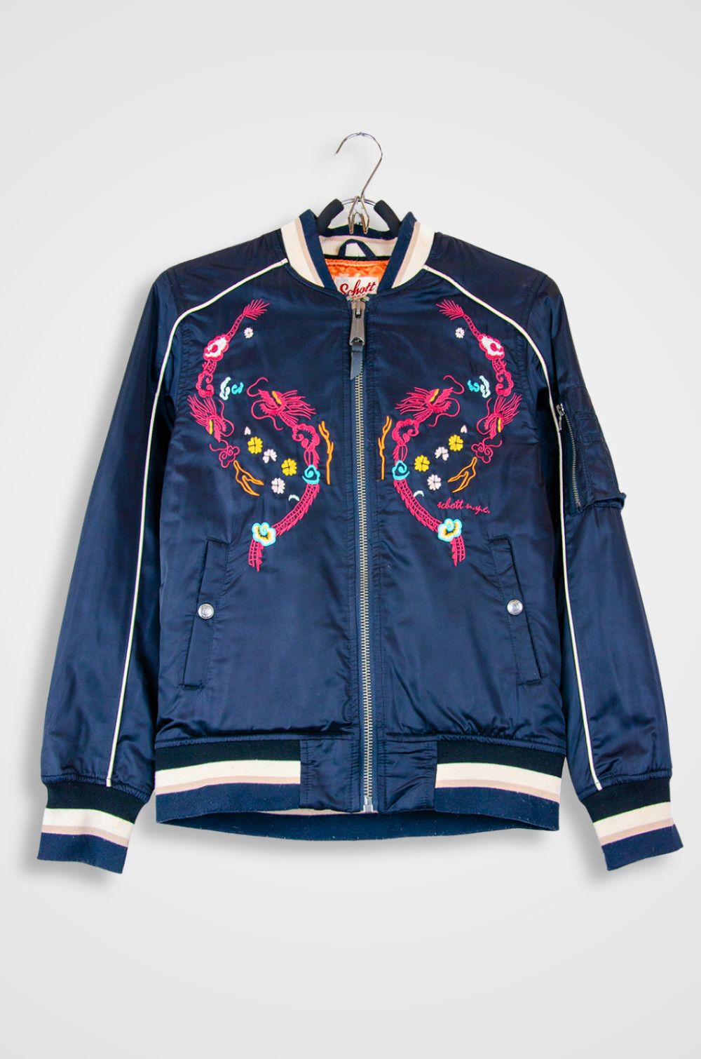 Schott Schott Airborne Japan Dragon Sukajan Bomber - Size XS Size US XS / EU 42 / 0 - 1 Thumbnail