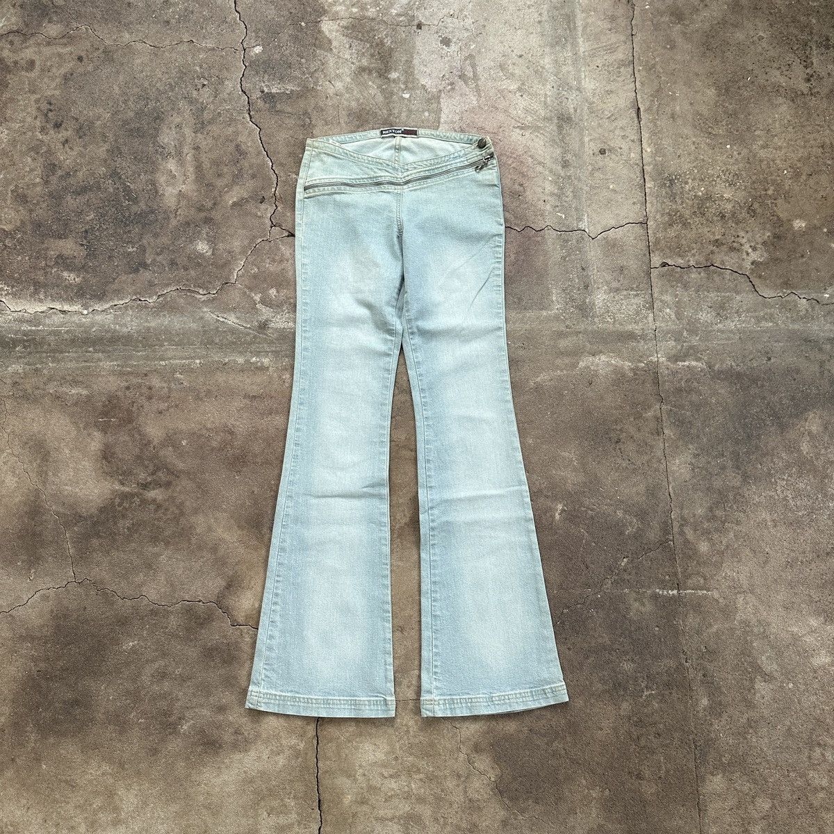 Japanese Brand × Vintage Vintage Y2K Rexton Low Rise Flared Denim Size 27" / US 4 / IT 40 - 1 Thumbnail