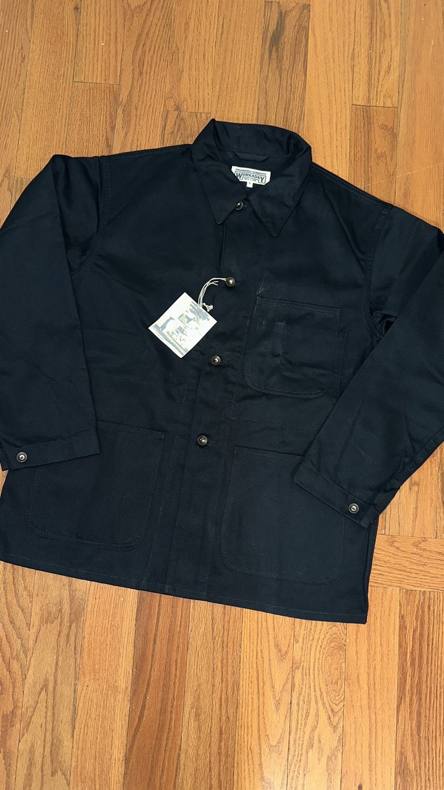 image of Engineered Garments Workaday Utility Jacket Cotton Twill in Black, Men's (Size Small)