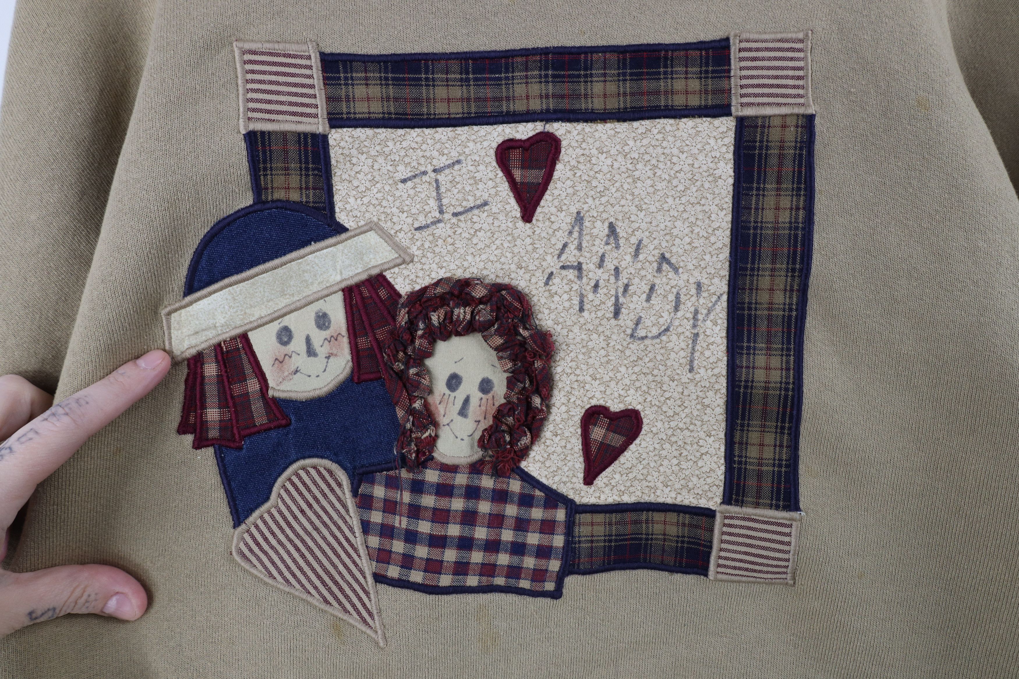 Vintage Vintage 90s Streetwear Raggedy Ann and Andy Sweatshirt Size L / US 10 / IT 46 - 4 Thumbnail