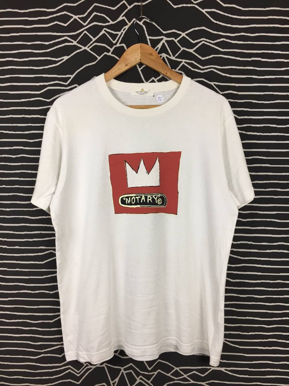 Jean-Michel Basquiat × Uniqlo × Vintage Vtg Jean Michel Basquiat Notary Crown Pop Art Tee Size US L / EU 52-54 / 3 - 2 Thumbnail