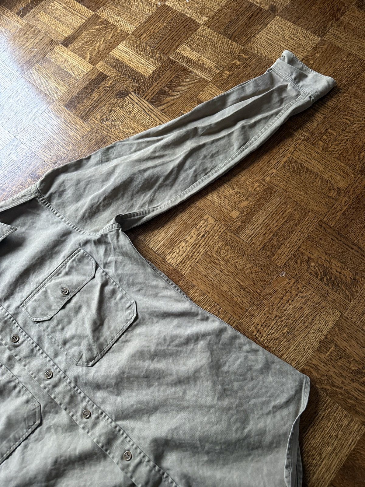 Vintage Vintage 50s Military Army Officers Button Up Shirt Size US L / EU 52-54 / 3 - 5 Thumbnail