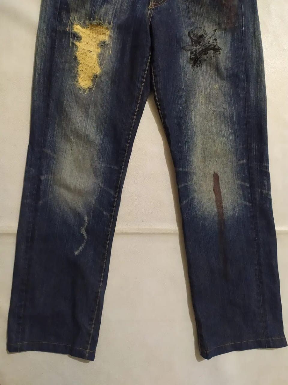 Edwin Edwin Skull Studded Distressed Denim Size US 30 / EU 46 - 7 Thumbnail