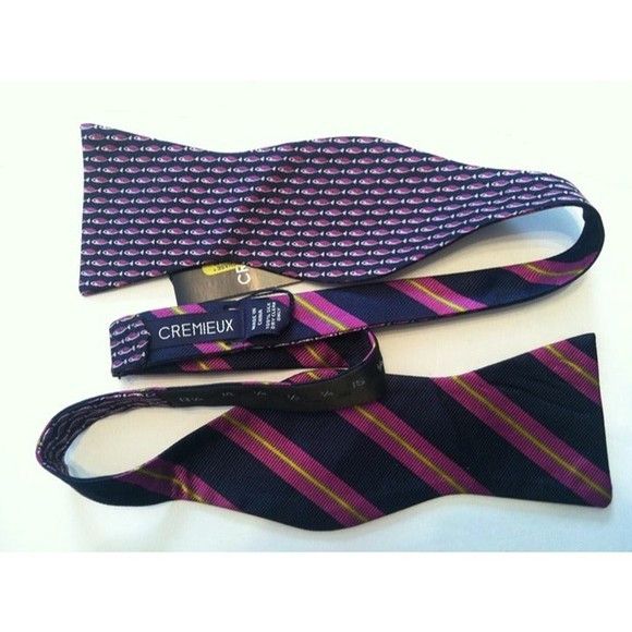 Daniel Cremieux DANIEL CREMIEUX MEN'S NAVY 100%SILK BOW TIE Size ONE SIZE - 9 Thumbnail