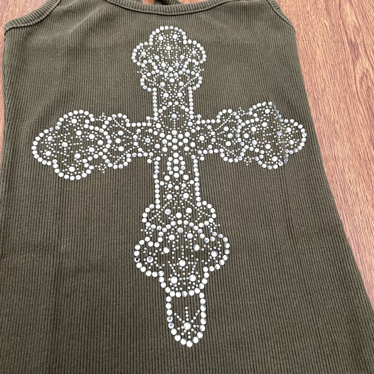 If Six Was Nine Vintage crystal cross tanktops chromehearts styled Size M / US 6-8 / IT 42-44 - 2 Thumbnail
