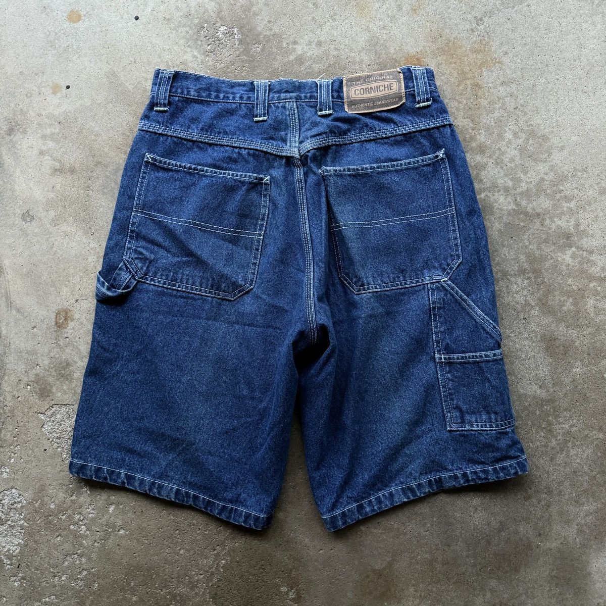Vintage Vintage Y2K Corniche Baggy Dark Wash Skater Jean Shorts Jnco Size US 32 / EU 48 - 1 Thumbnail