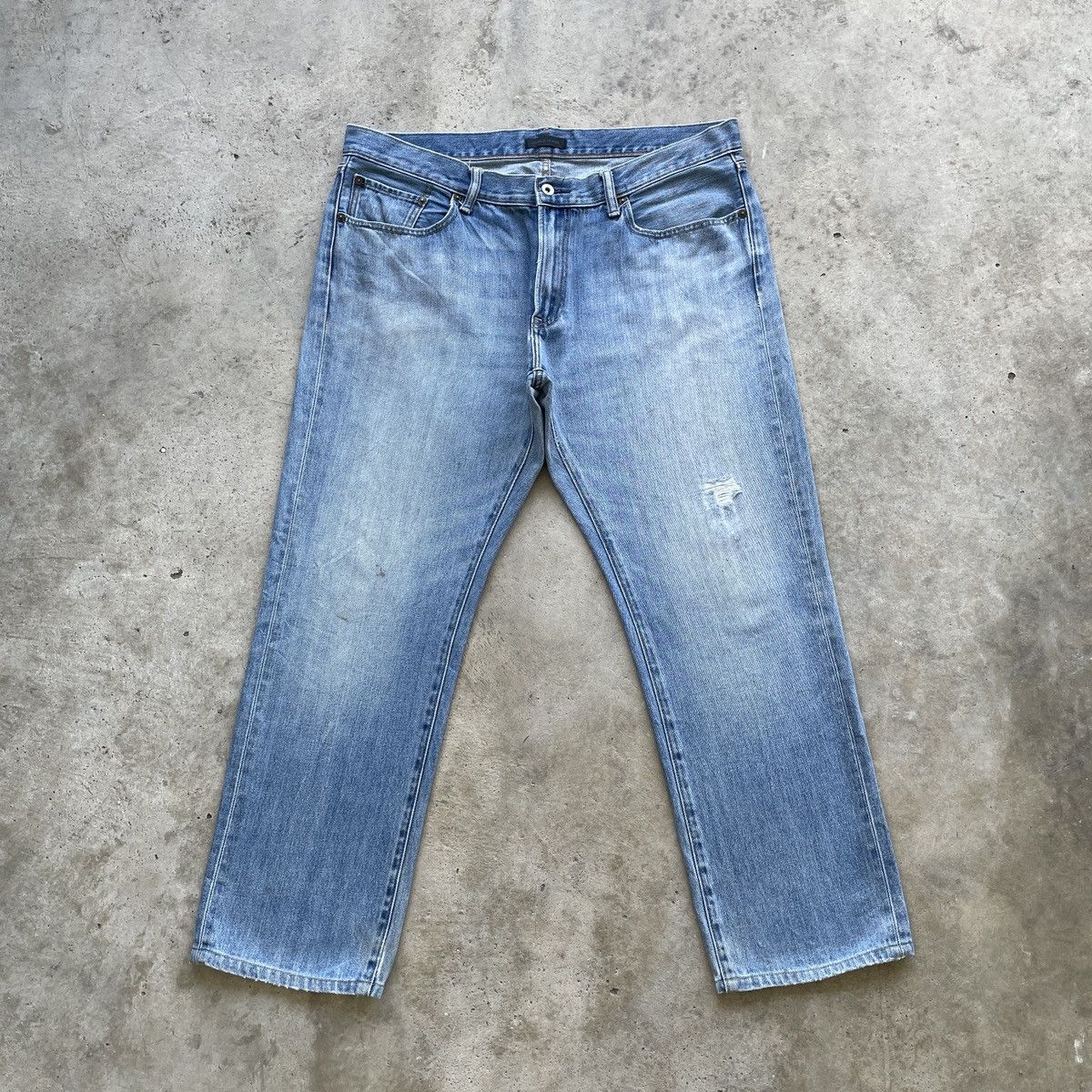 Japanese Brand W39💥 Vintage Japanese Faded Jeans Distressed Denim Pants Size US 39 - 1 Thumbnail