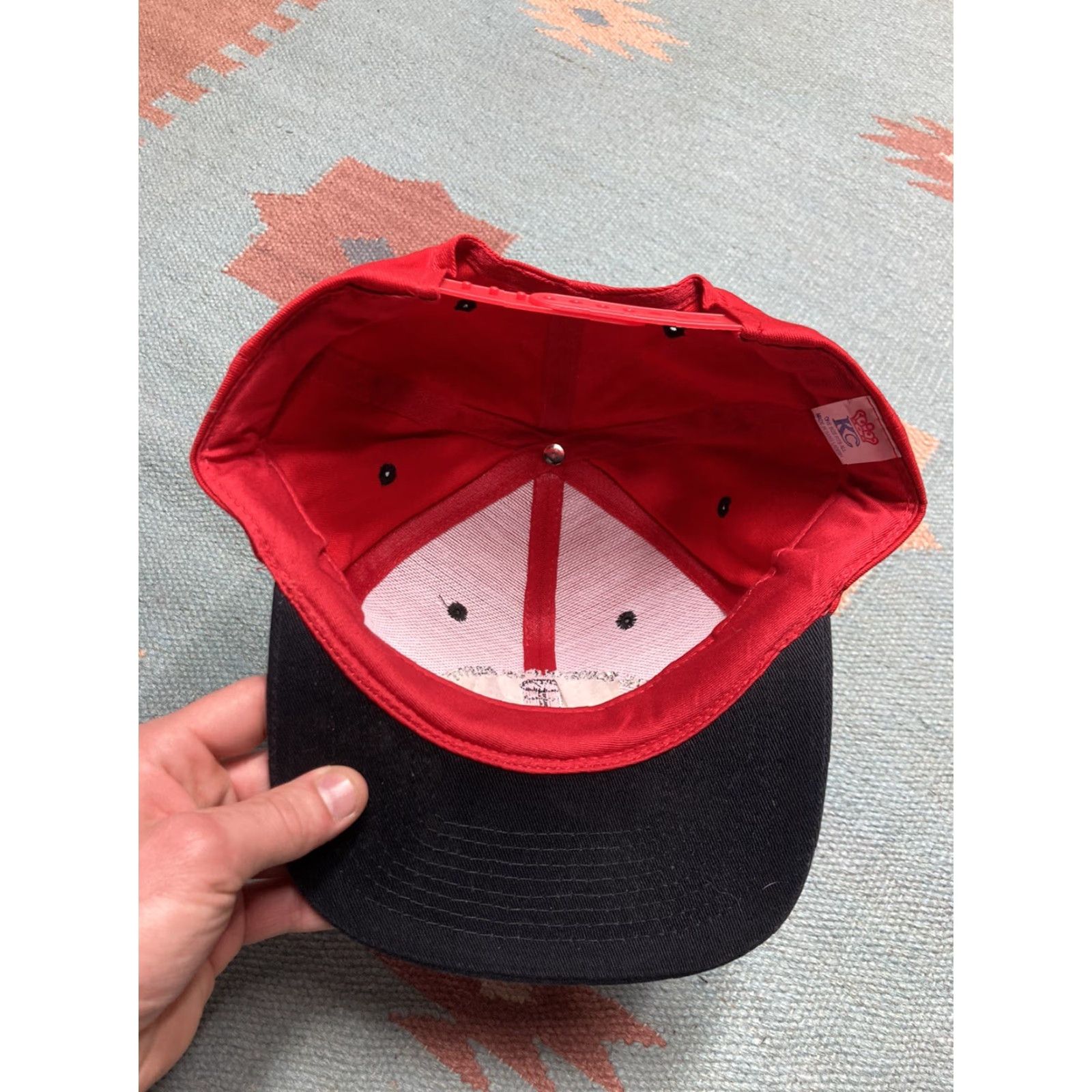 George VINTAGE George Snapback Hat Men Adjustable Red Detroit Lincoln Park 313 Painting Company Cap NOS Size US M / EU 48-50 / 2 - 5 Thumbnail