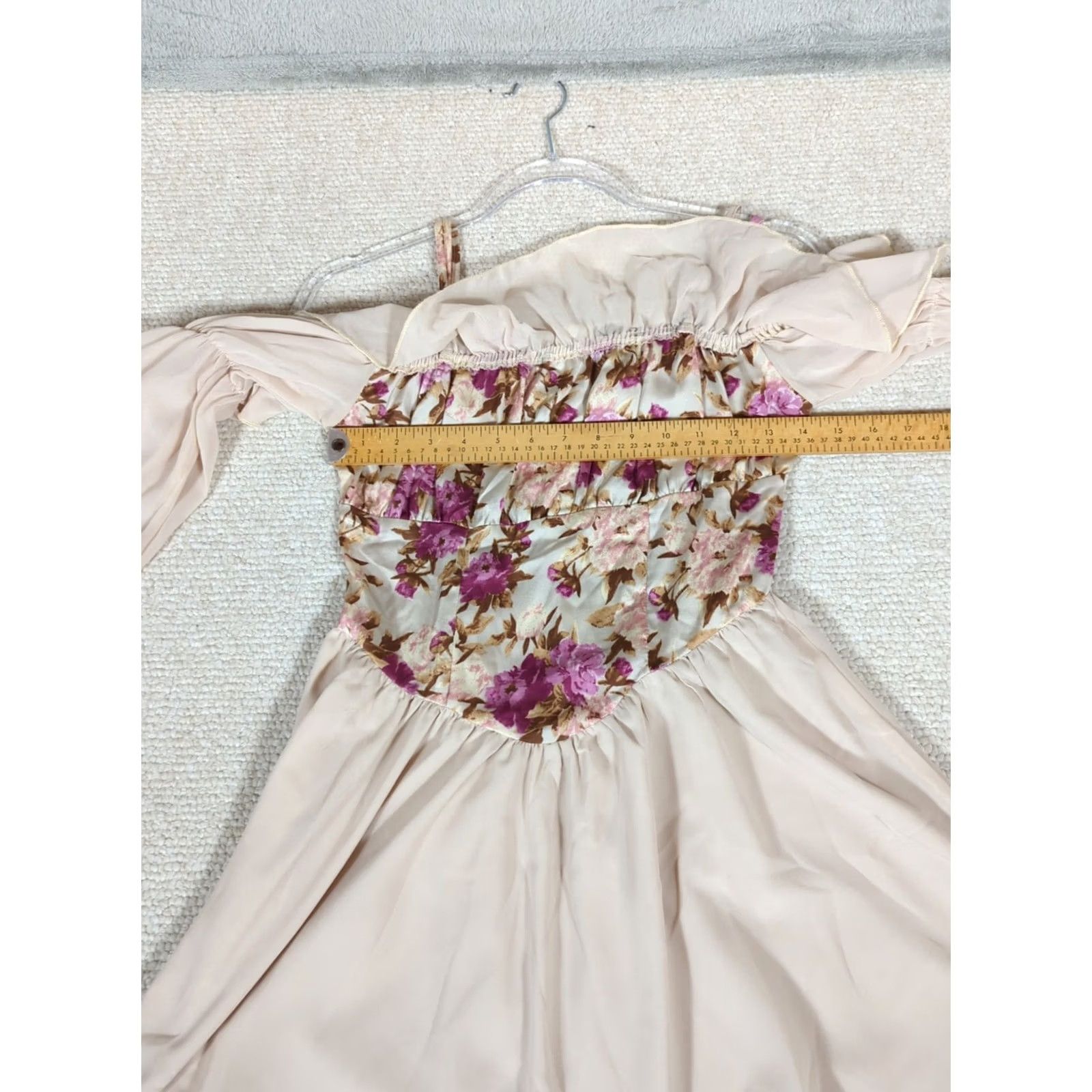 Cider Womens XS Mini Dress Off-Shoulder Corset Floral Medieval Renaissance Cottage Size XS / US 0-2 / IT 36-38 - 6 Thumbnail