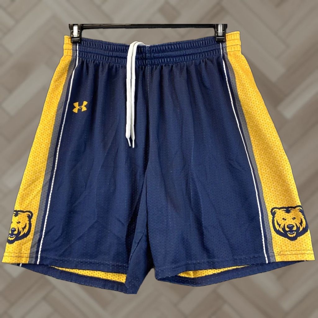 Under Armour Under Armour Heat Gear Men's Basketball Shorts L Blue Yellow Loose Active /79-21 Size US 32 / EU 48 - 1 Thumbnail