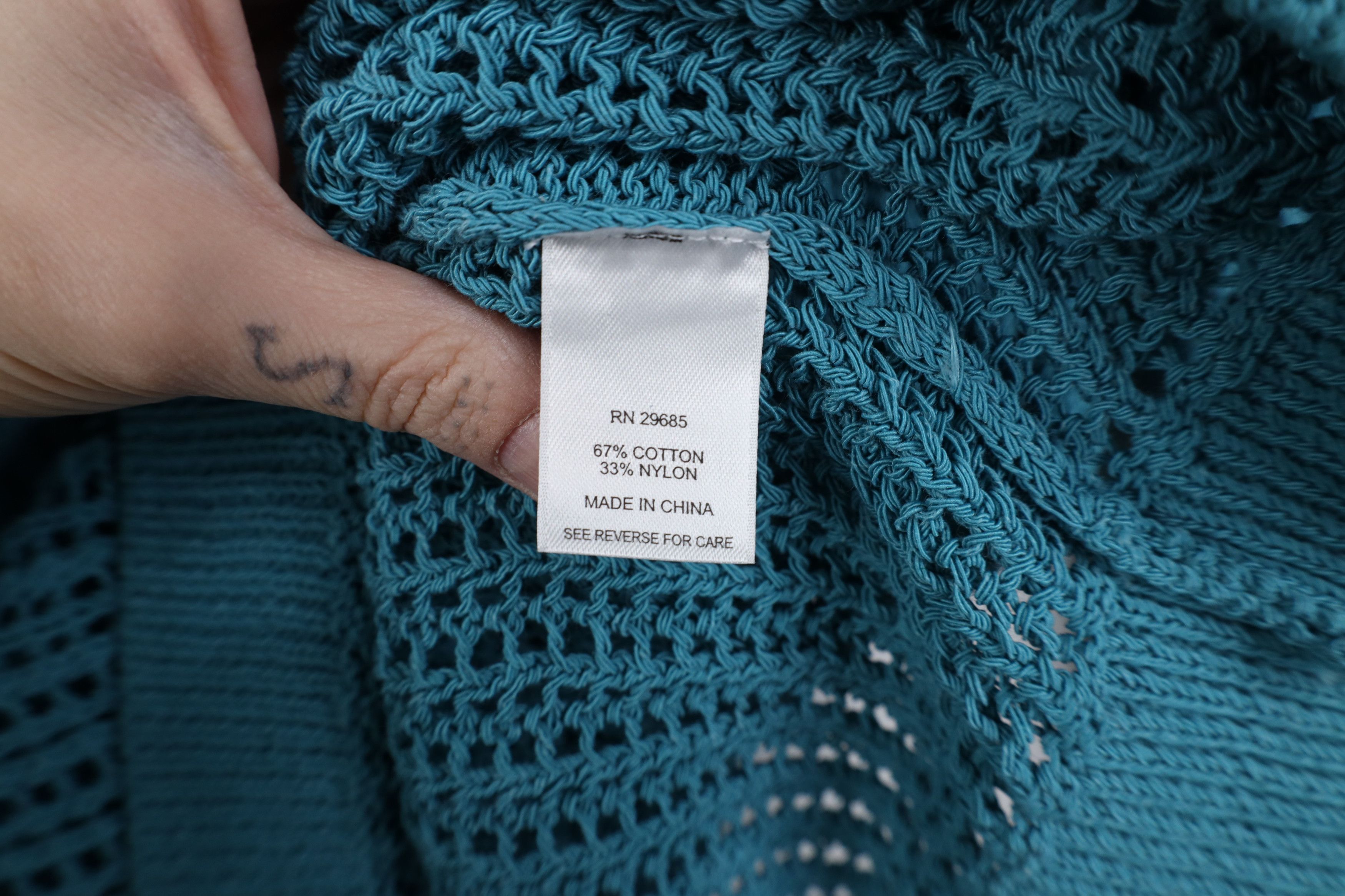 Pendleton Vintage Pendleton Chunky Cable Knit Cardigan Sweater Blue Size XL / US 12-14 / IT 48-50 - 8 Thumbnail