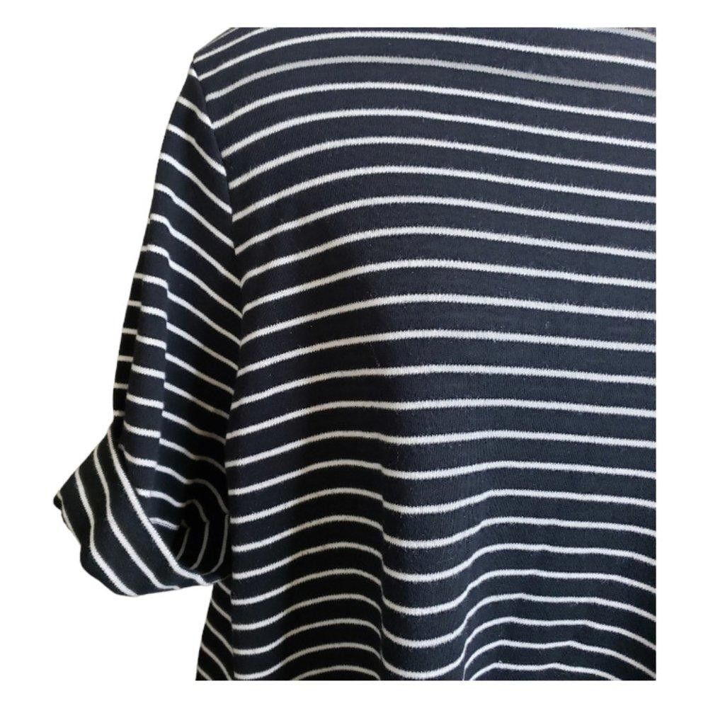 Designer CT880 Karen Scott Striped Black & White Sweater 1X Size XL / US 12-14 / IT 48-50 - 2 Thumbnail