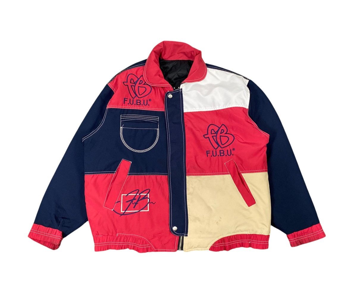 Fubu Fubu multicolor embroidery hip hop jacket Size US L / EU 52-54 / 3 - 2 Thumbnail