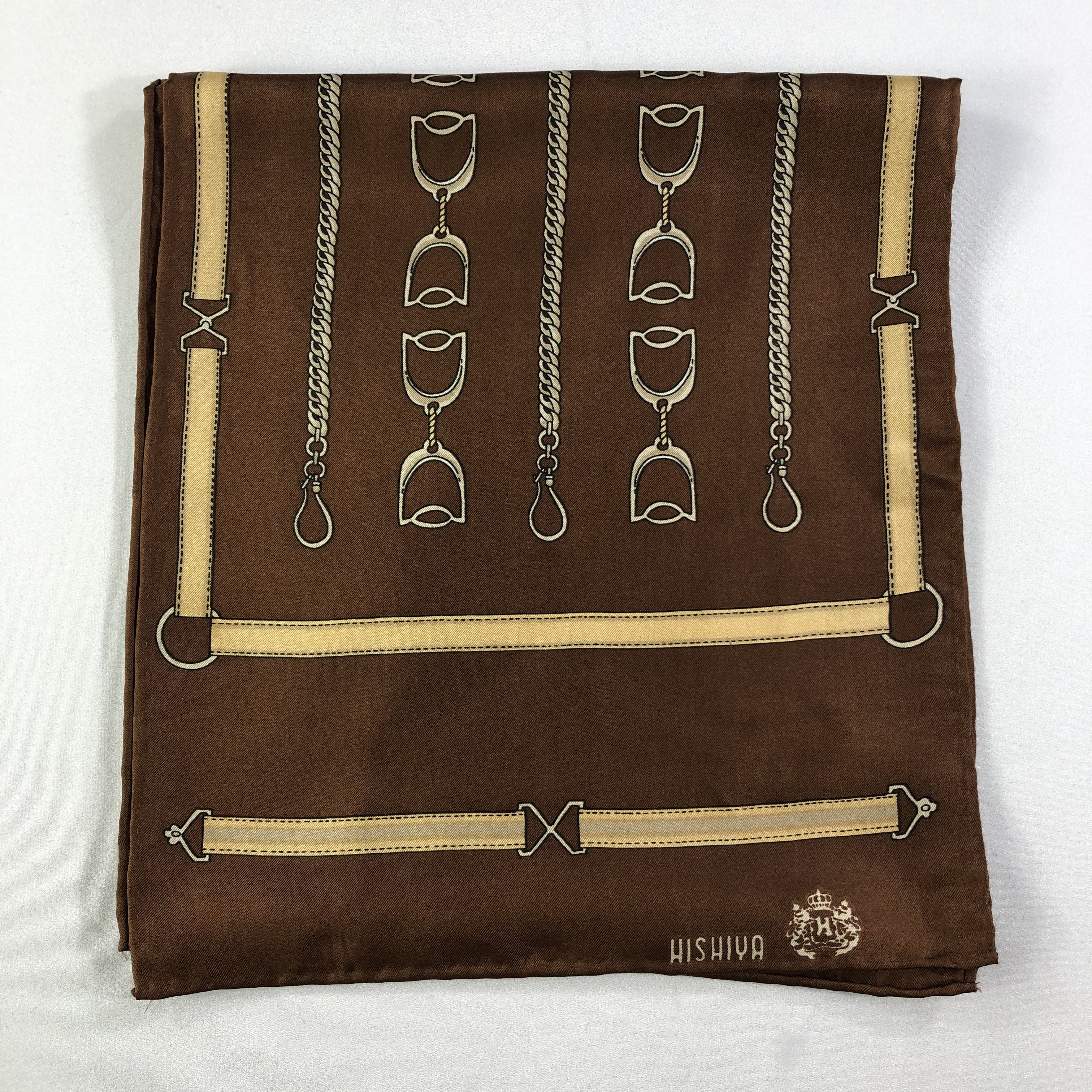 Vintage Vintage Hishiya Silk Scarf Size ONE SIZE - 3 Thumbnail