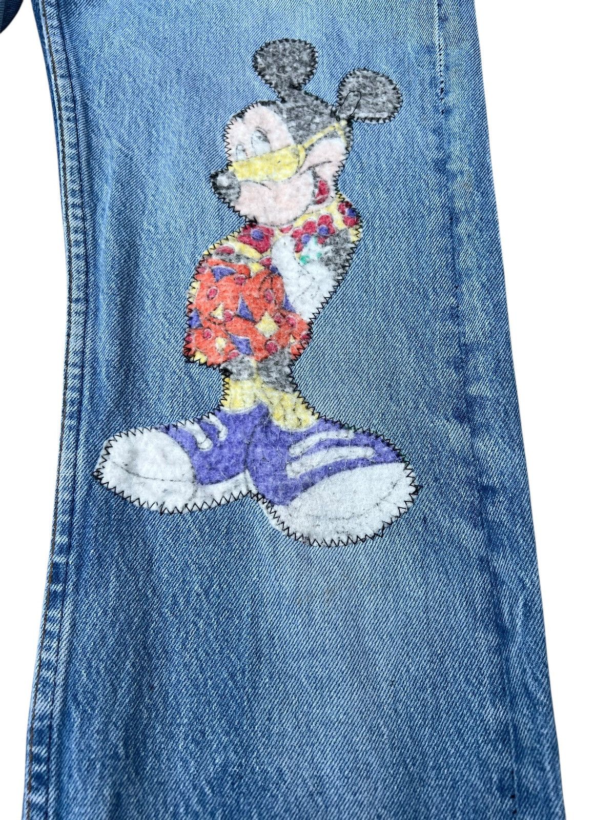 Levi's VTG 1992 Too Cute Disney X Levi’s 501 Patches Denim Jeans Size US 29 - 12 Thumbnail