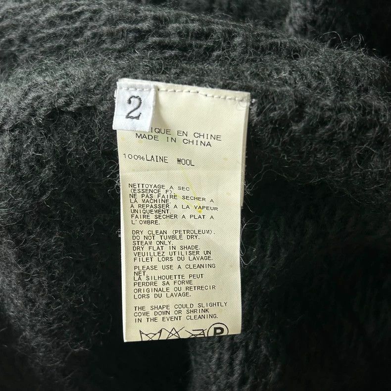 Yohji Yamamoto Yohji Yamamoto Yohji Yamamoto Knitted Wool Coat with Belt Size US M / EU 48-50 / 2 - 5 Thumbnail